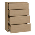 Alice Springs 4 Drawer Chest with Push-to-Open Drawers in Elegancia Oak and White - image 4