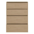 Alice Springs 4 Drawer Chest with Push-to-Open Drawers in Elegancia Oak and White - image 5