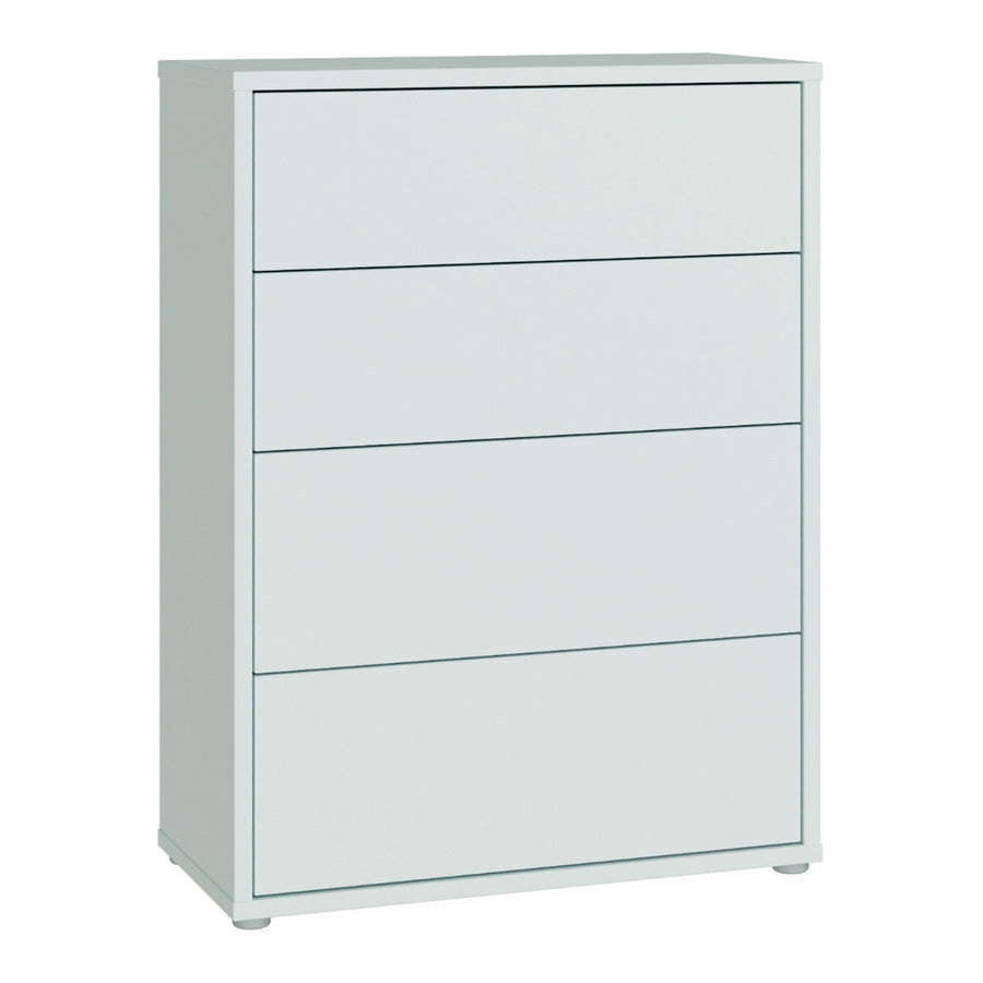 Alice Springs 4 Drawer Chest with Push-to-Open Drawers in Light Grey