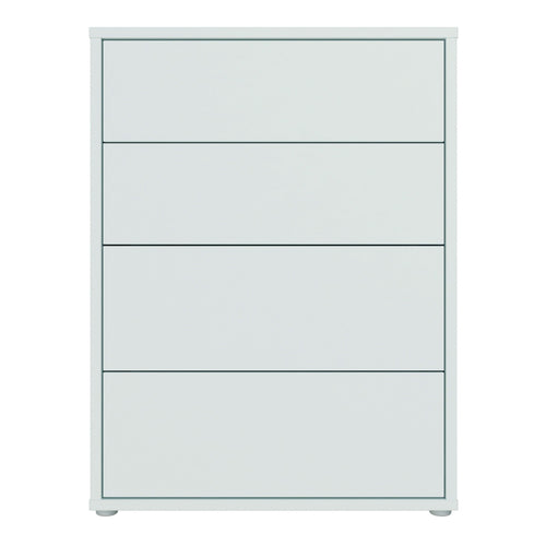 Alice Springs 4 Drawer Chest with Push-to-Open Drawers in Light Grey - image 2
