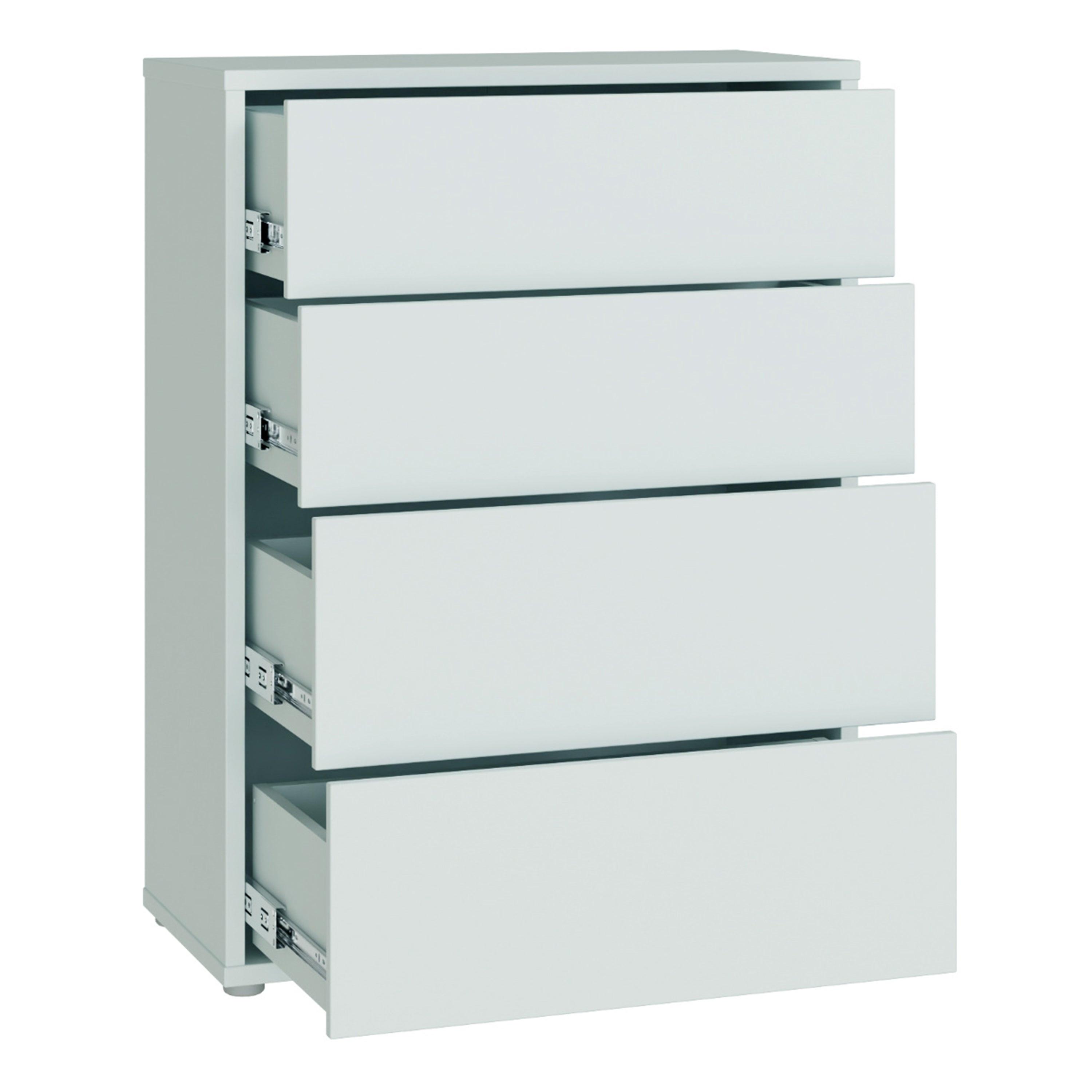Alice Springs 4 Drawer Chest with Push-to-Open Drawers in Light Grey - image 4