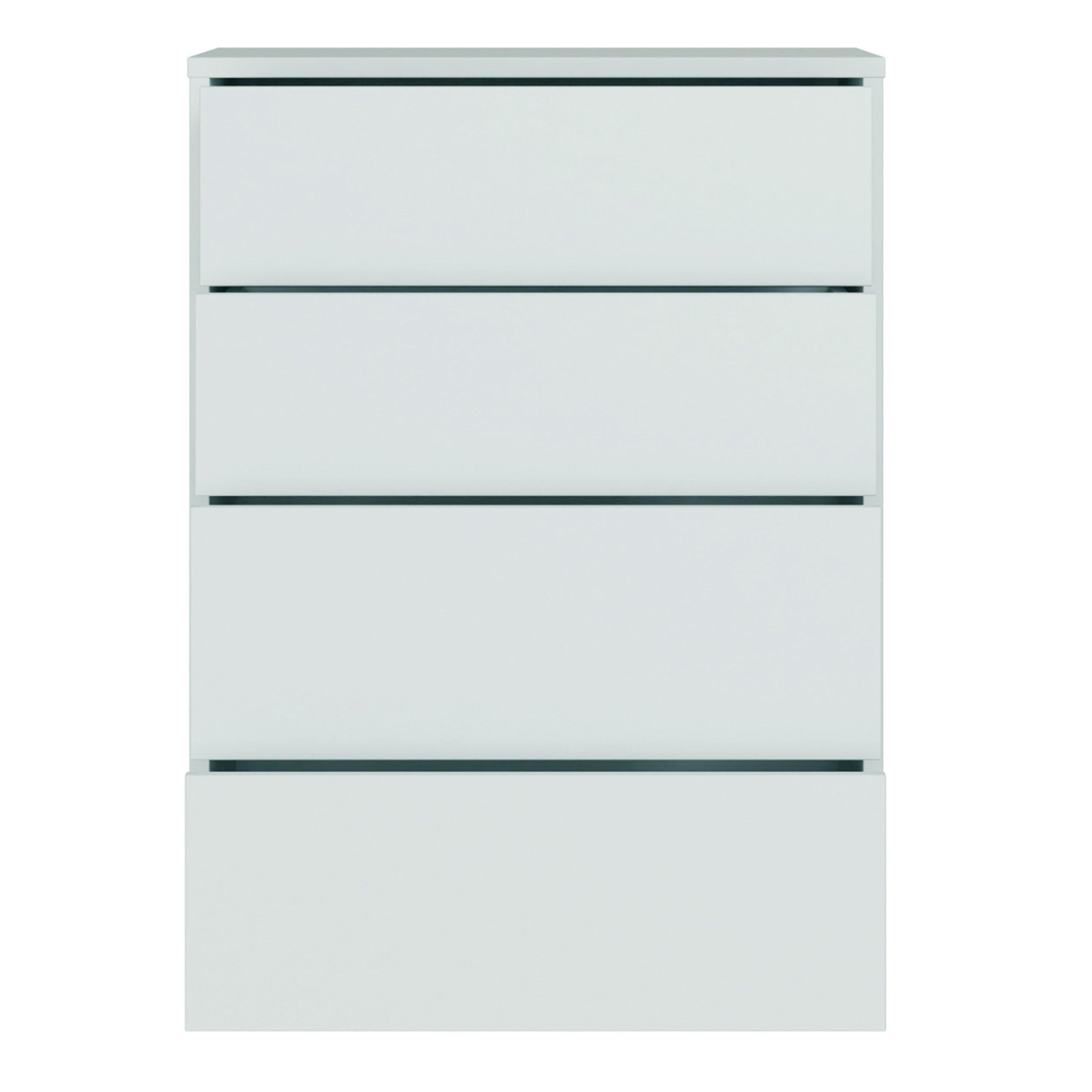 Alice Springs 4 Drawer Chest with Push-to-Open Drawers in Light Grey - image 5