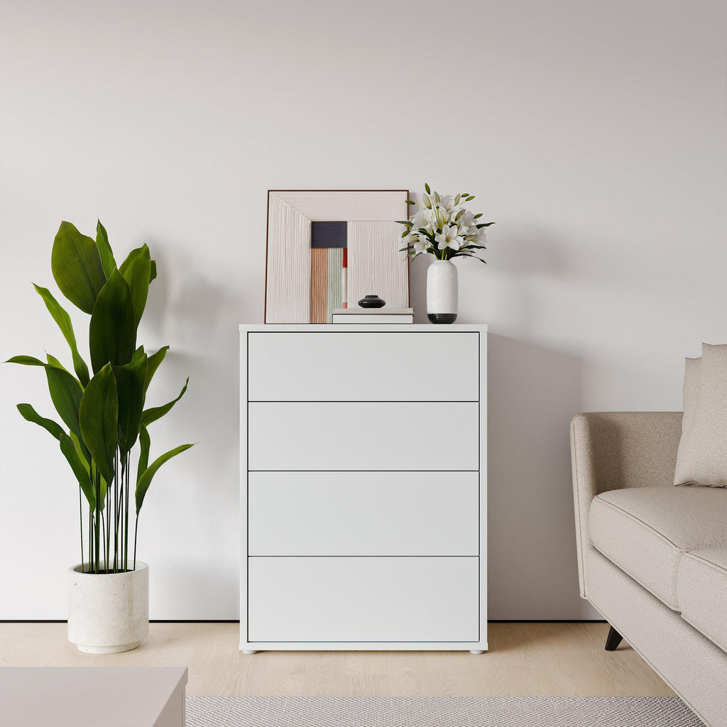 Alice Springs 4 Drawer Chest with Push-to-Open Drawers in Light Grey - image 6