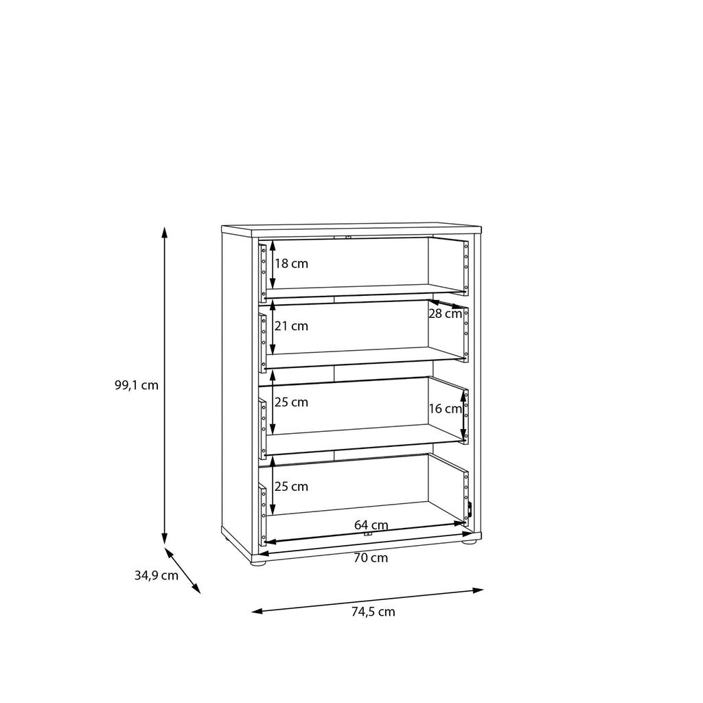 Alice Springs 4 Drawer Chest with Push-to-Open Drawers in Light Grey - image 9
