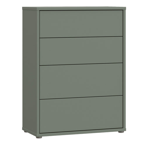 Alice Springs 4 Drawer Chest with Push-to-Open Drawers in Sage Green