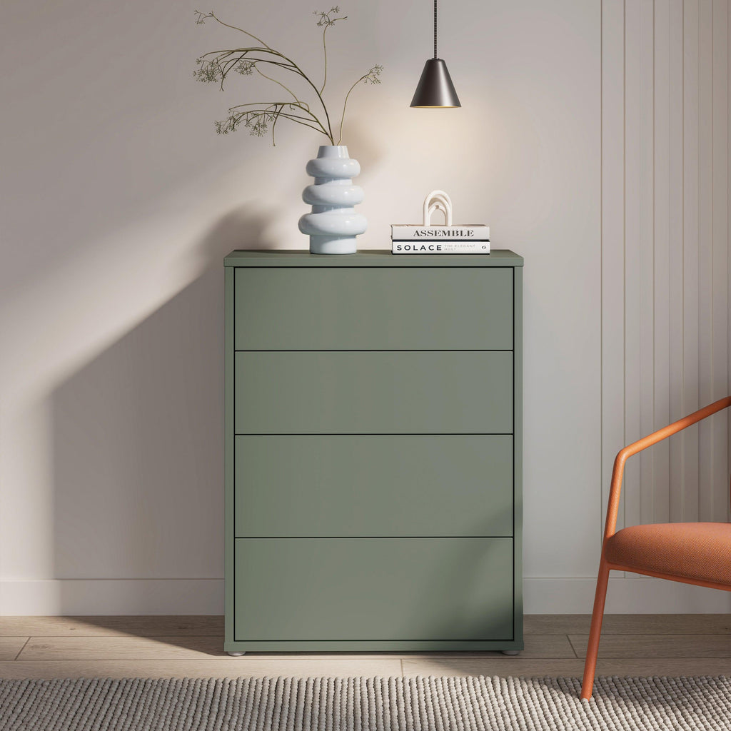 Alice Springs 4 Drawer Chest with Push-to-Open Drawers in Sage Green - image 6