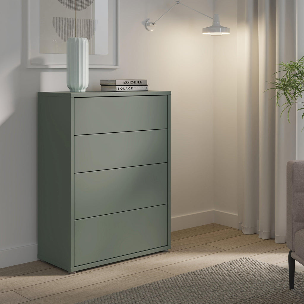Alice Springs 4 Drawer Chest with Push-to-Open Drawers in Sage Green - image 7