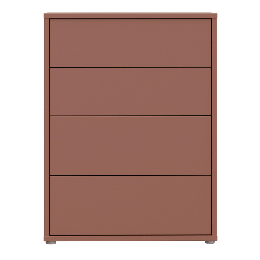 Alice Springs 4 Drawer Chest with Push-to-Open Drawers in Terracotta - image 2