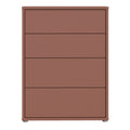 Alice Springs 4 Drawer Chest with Push-to-Open Drawers in Terracotta - image 2
