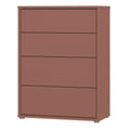 Alice Springs 4 Drawer Chest with Push-to-Open Drawers in Terracotta - image 3