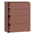 Alice Springs 4 Drawer Chest with Push-to-Open Drawers in Terracotta - image 4