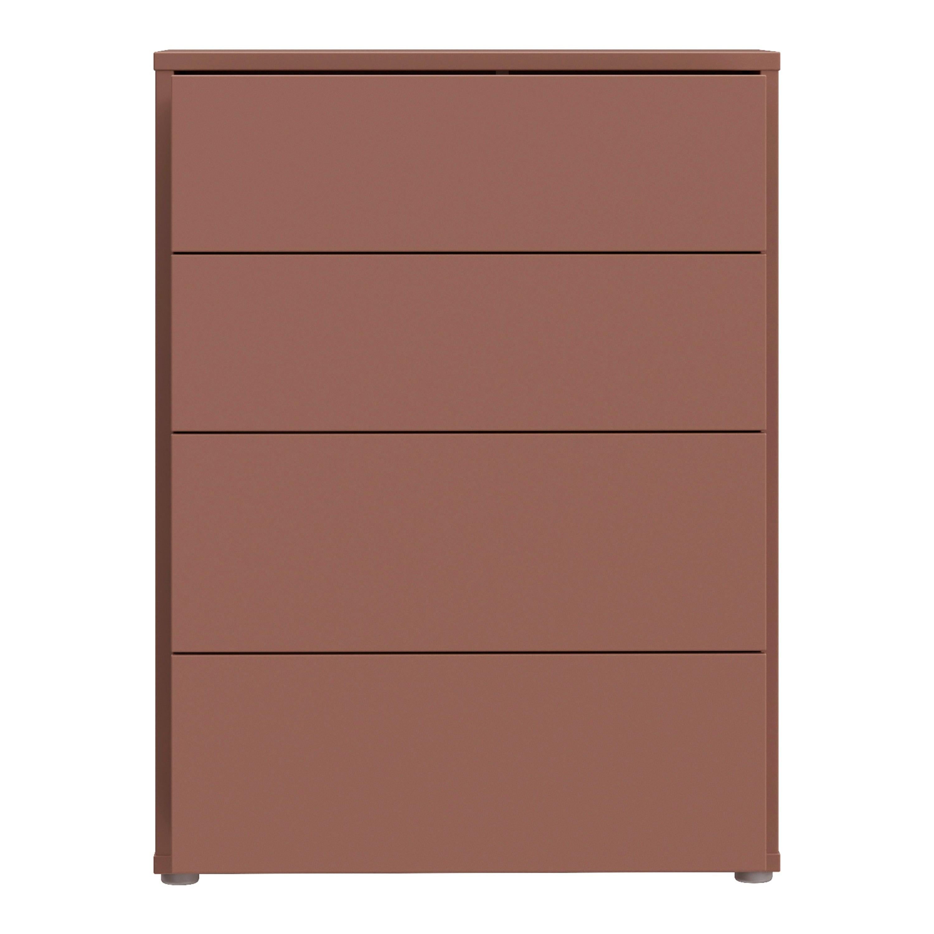 Alice Springs 4 Drawer Chest with Push-to-Open Drawers in Terracotta - image 5