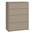 Alice Springs 4 Drawer Chest with Push-to-Open Drawers in Taupe