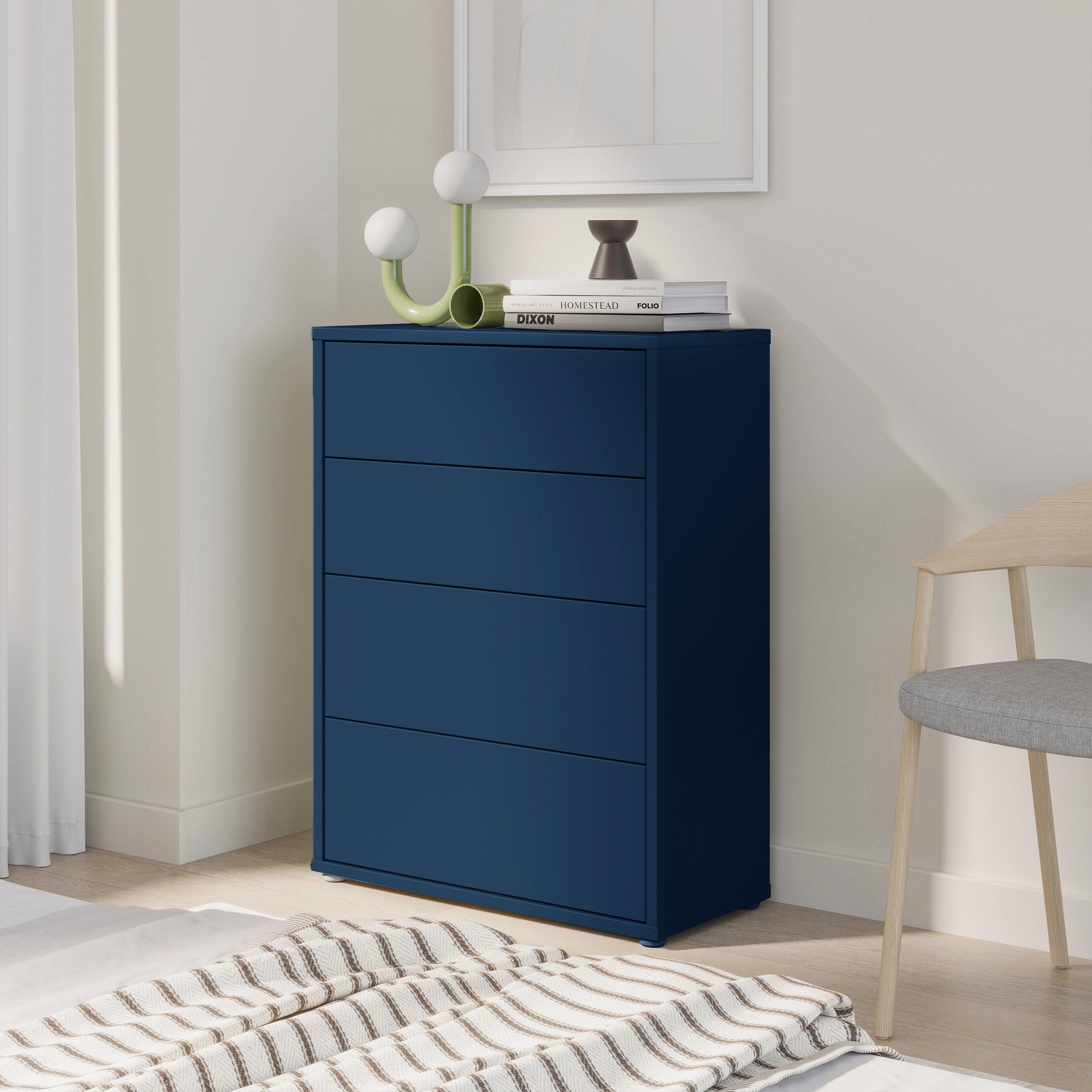 Alice Springs 4 Drawer Chest with Push-to-Open Drawers in Night Blue - image 7