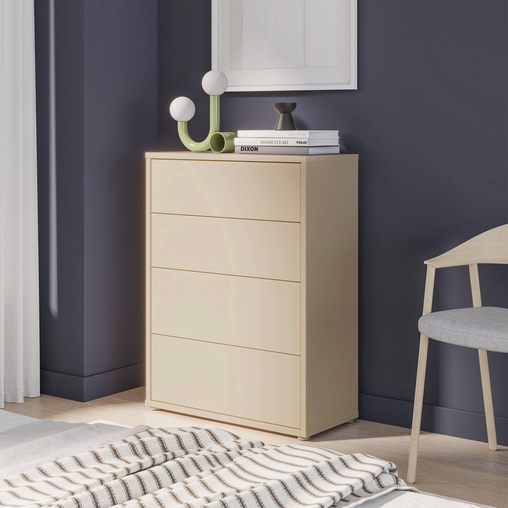 Alice Springs 4 Drawer Chest with Push-to-Open Drawers in Butter Yellow - image 7