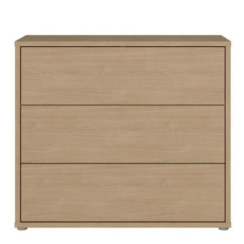Alice Springs 3 Drawer Chest with Push-to-Open Drawers in Elegancia Oak - image 2