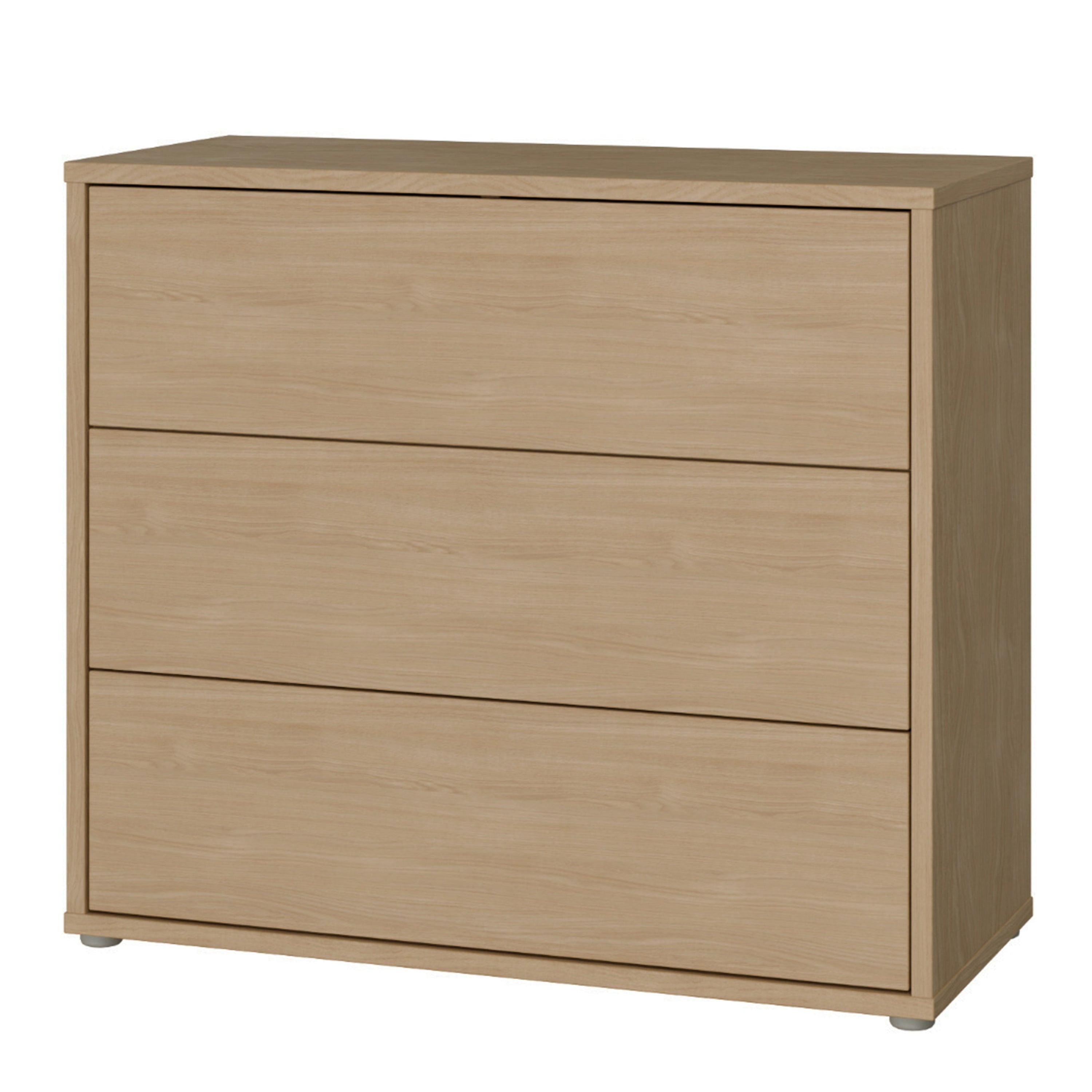 Alice Springs 3 Drawer Chest with Push-to-Open Drawers in Elegancia Oak - image 3