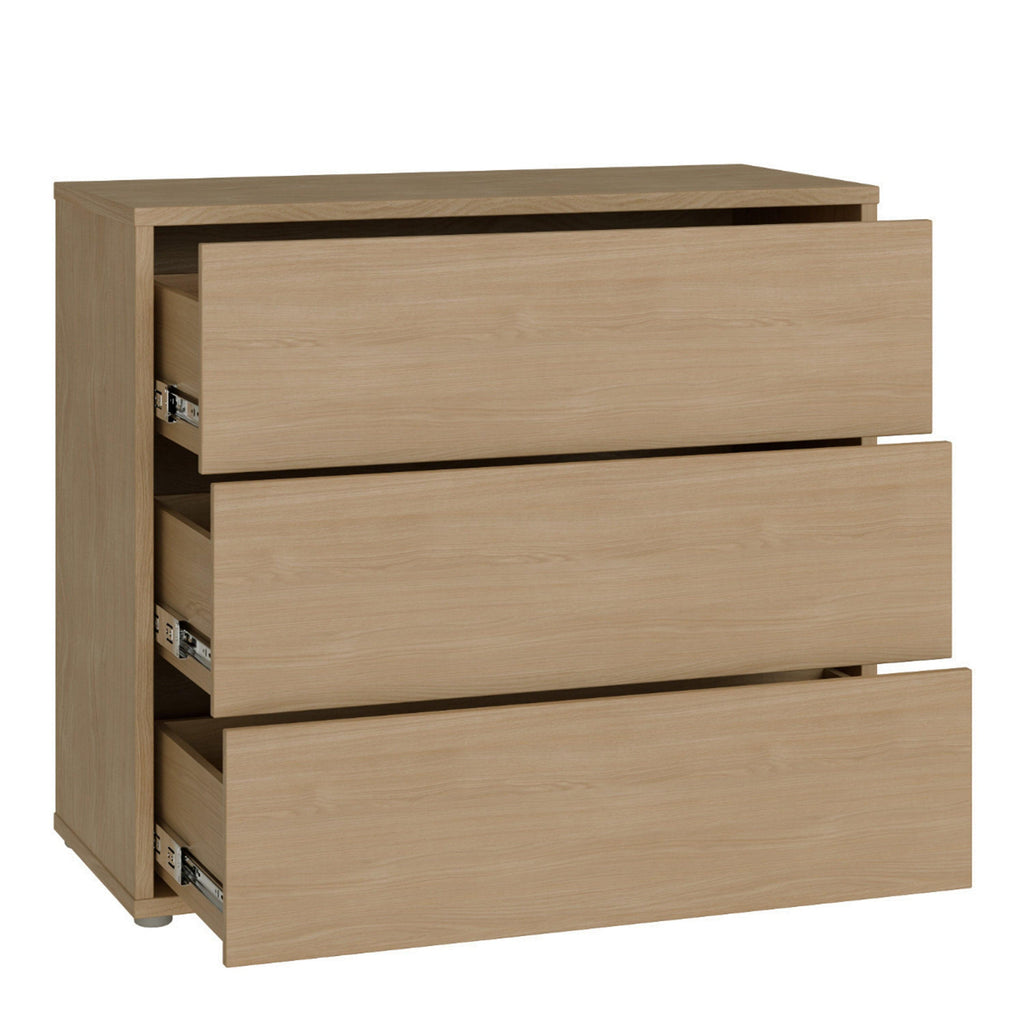Alice Springs 3 Drawer Chest with Push-to-Open Drawers in Elegancia Oak - image 4