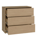 Alice Springs 3 Drawer Chest with Push-to-Open Drawers in Elegancia Oak - image 4