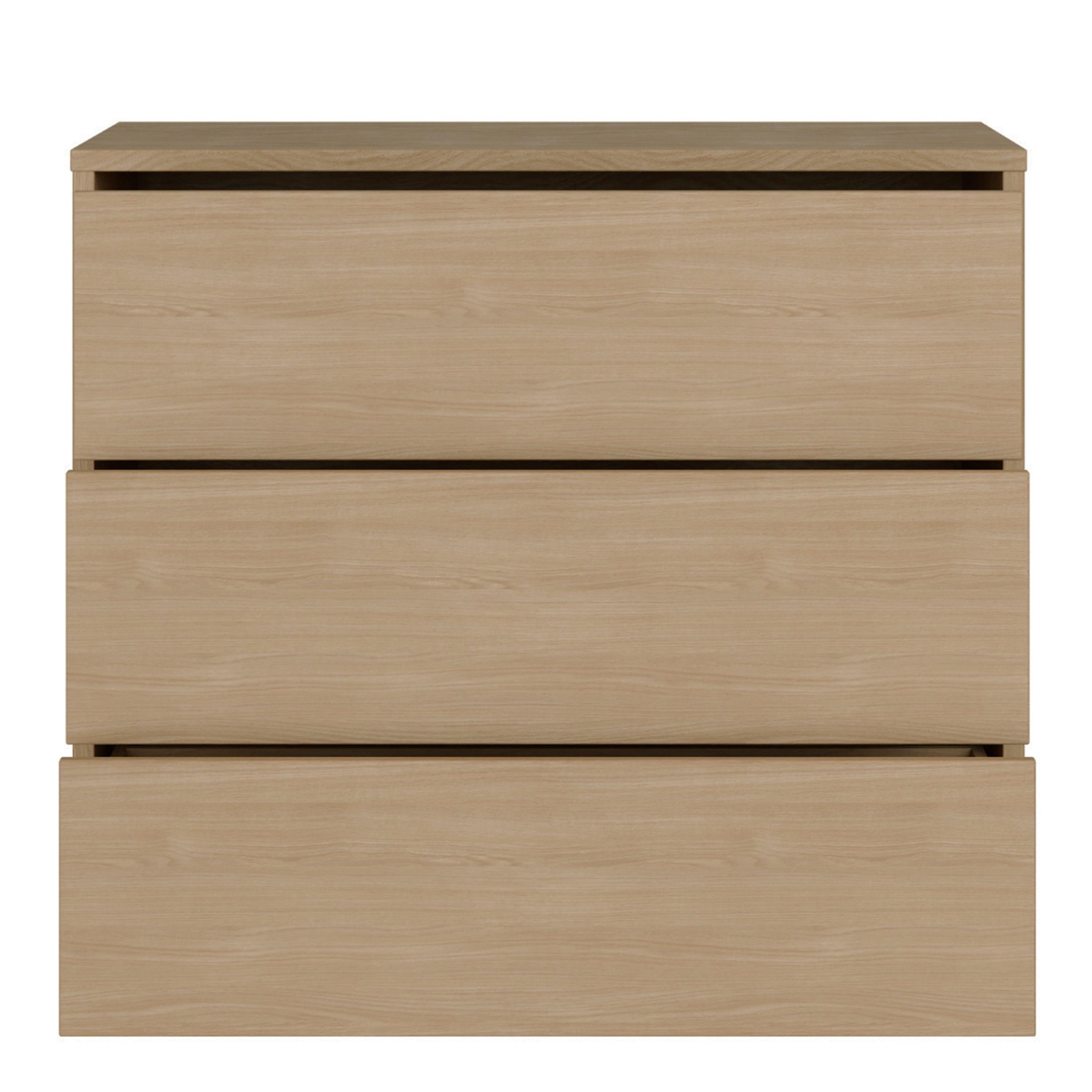 Alice Springs 3 Drawer Chest with Push-to-Open Drawers in Elegancia Oak - image 5