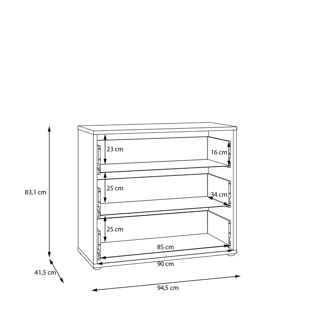 Alice Springs 3 Drawer Chest with Push-to-Open Drawers in Elegancia Oak - image 8