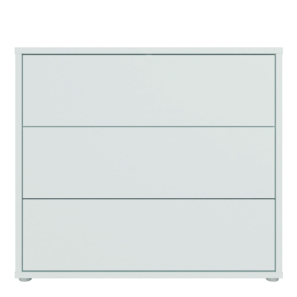 Alice Springs 3 Drawer Chest with Push-to-Open Drawers in Light Grey - image 2