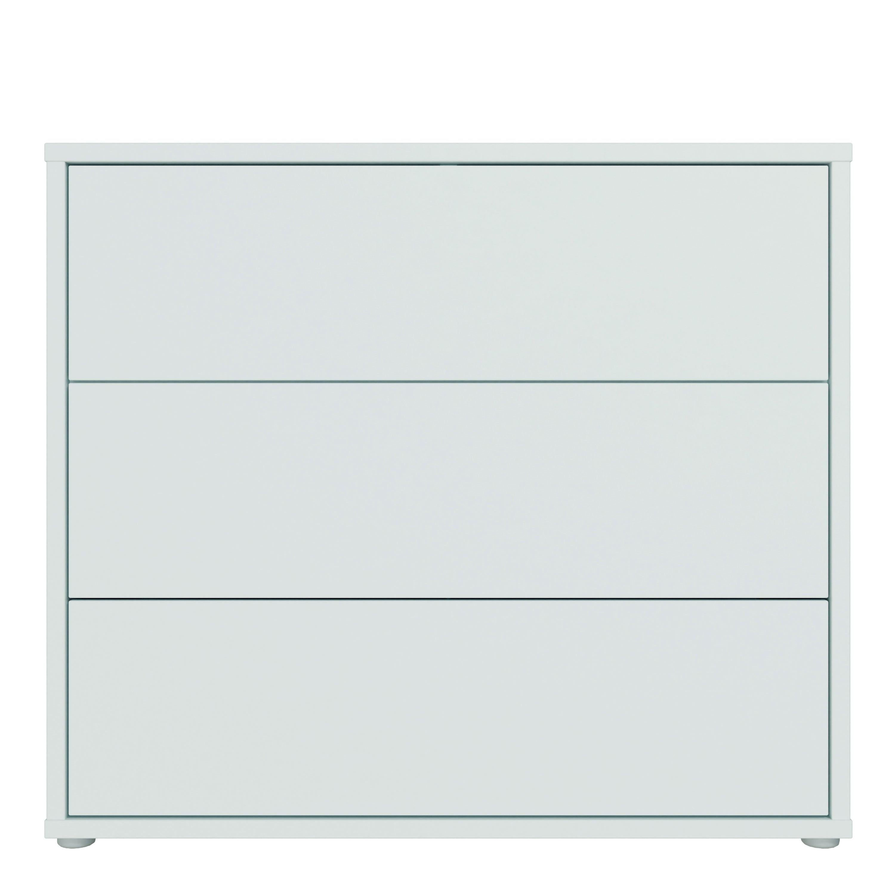 Alice Springs 3 Drawer Chest with Push-to-Open Drawers in Light Grey - image 2