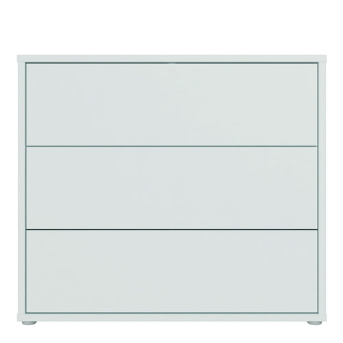 Alice Springs 3 Drawer Chest with Push-to-Open Drawers in Light Grey - image 2