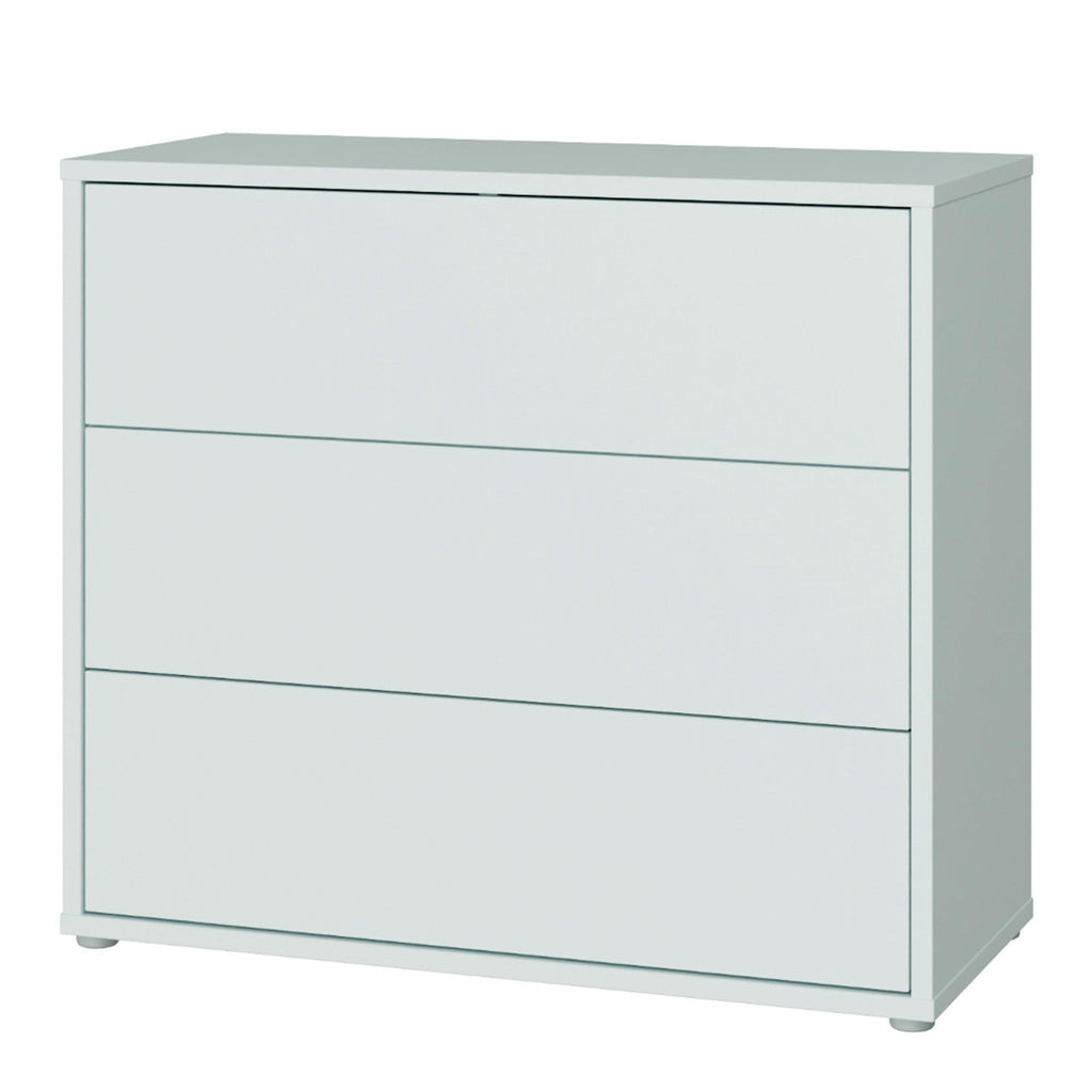 Alice Springs 3 Drawer Chest with Push-to-Open Drawers in Light Grey - image 3