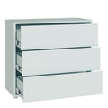 Alice Springs 3 Drawer Chest with Push-to-Open Drawers in Light Grey - image 4