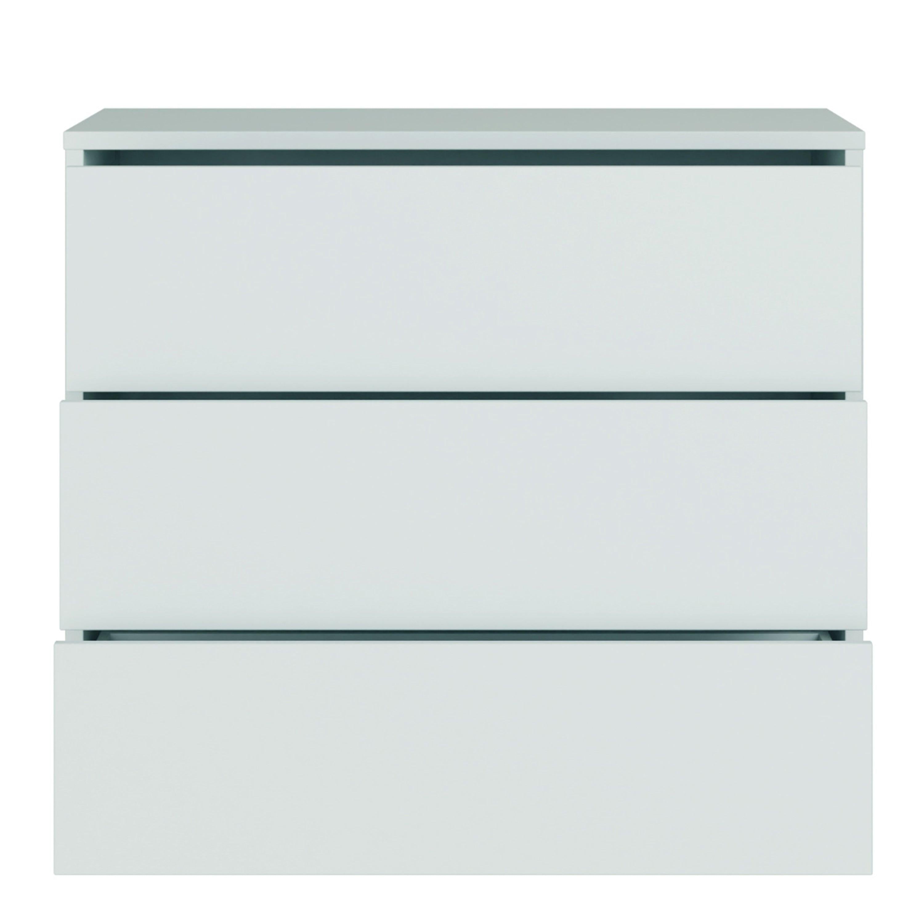 Alice Springs 3 Drawer Chest with Push-to-Open Drawers in Light Grey - image 5