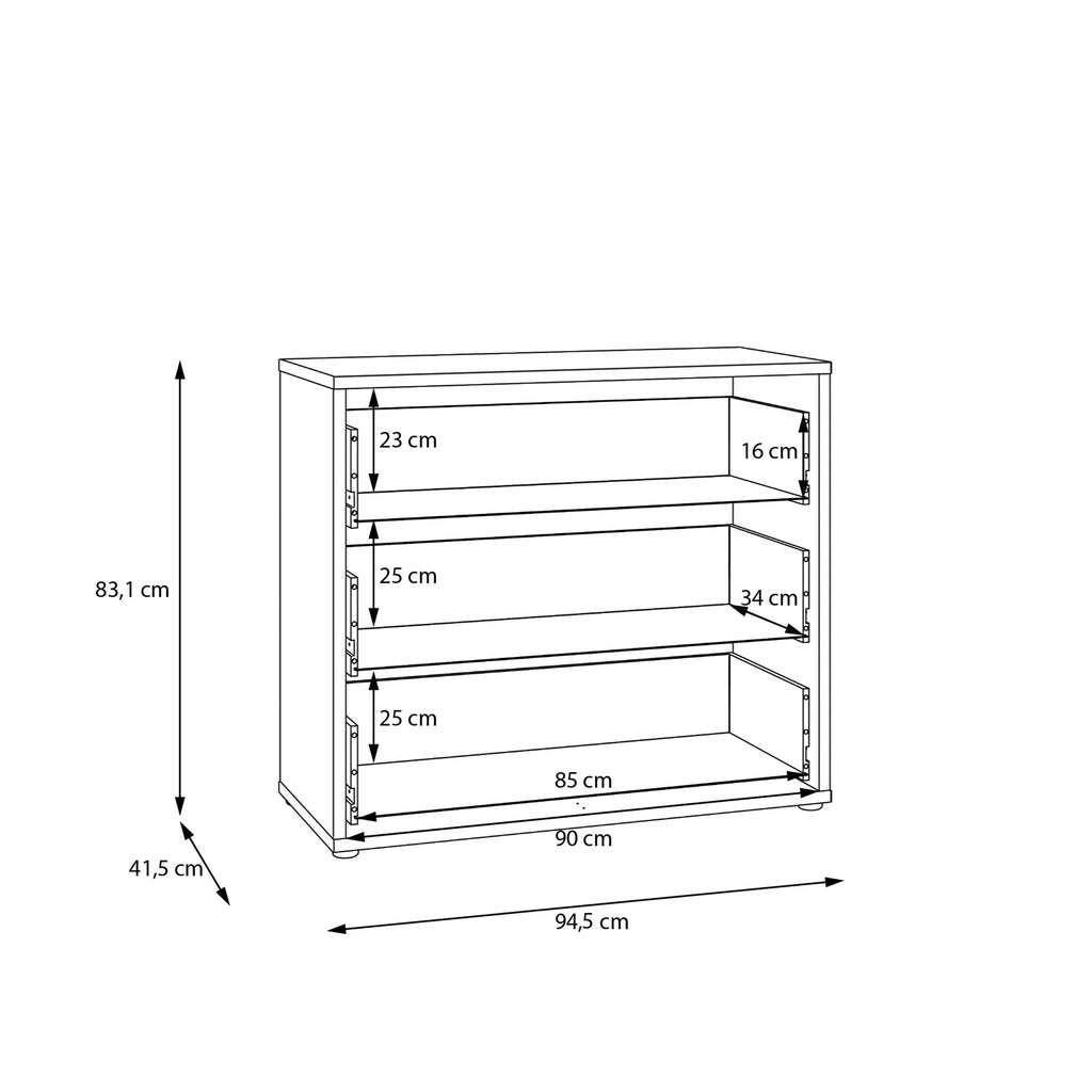 Alice Springs 3 Drawer Chest with Push-to-Open Drawers in Light Grey - image 8