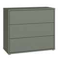 Alice Springs 3 Drawer Chest with Push-to-Open in Sage Green