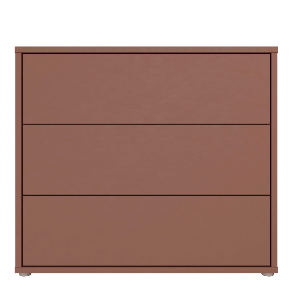 Alice Springs 3 Drawer Chest with Push-to-Open Drawers in Terracotta - image 2