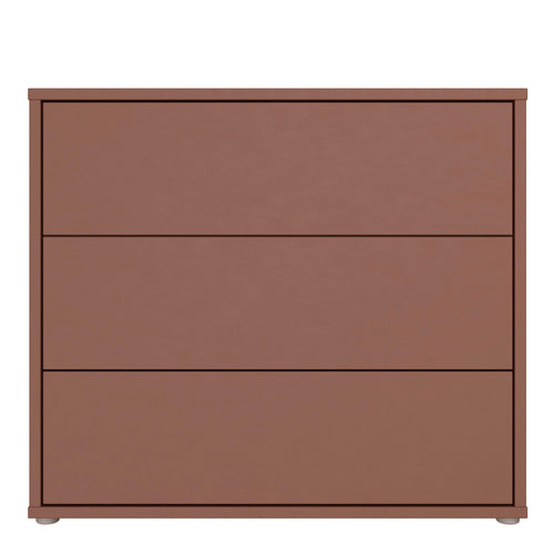 Alice Springs 3 Drawer Chest with Push-to-Open Drawers in Terracotta - image 2