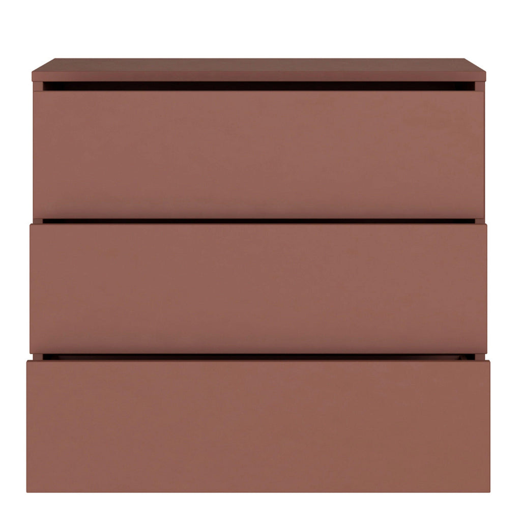 Alice Springs 3 Drawer Chest with Push-to-Open Drawers in Terracotta - image 5