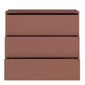 Alice Springs 3 Drawer Chest with Push-to-Open Drawers in Terracotta - image 5