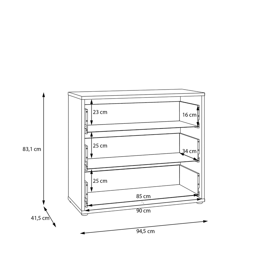Alice Springs 3 Drawer Chest with Push-to-Open Drawers in Terracotta - image 8