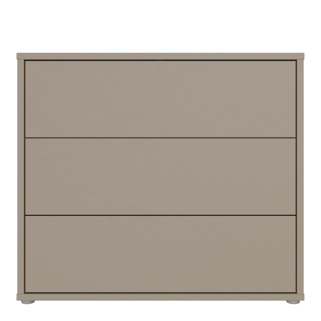 Alice Springs 3 Drawer Chest with Push-to-Open Drawers in Taupe - image 2
