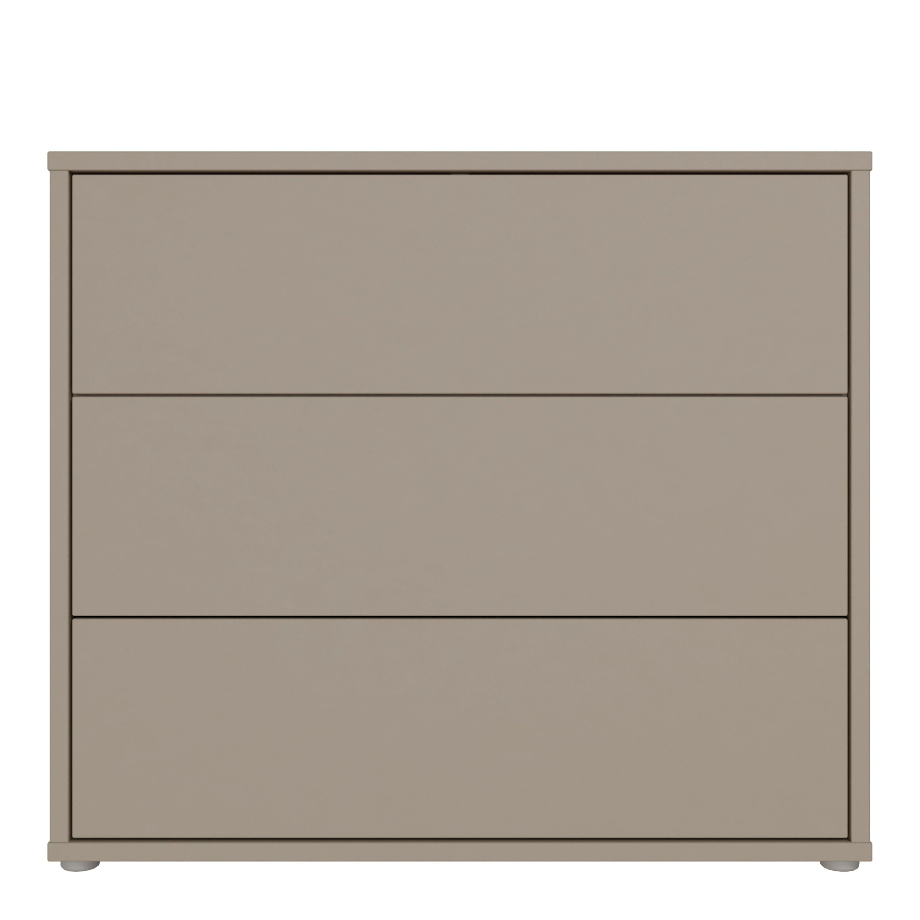 Alice Springs 3 Drawer Chest with Push-to-Open Drawers in Taupe - image 2