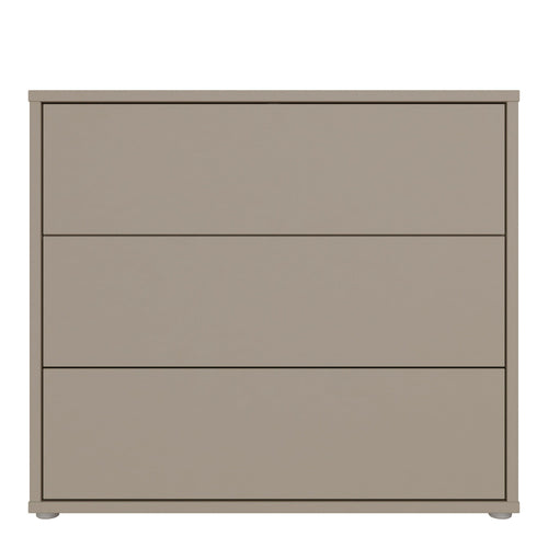 Alice Springs 3 Drawer Chest with Push-to-Open Drawers in Taupe - image 2