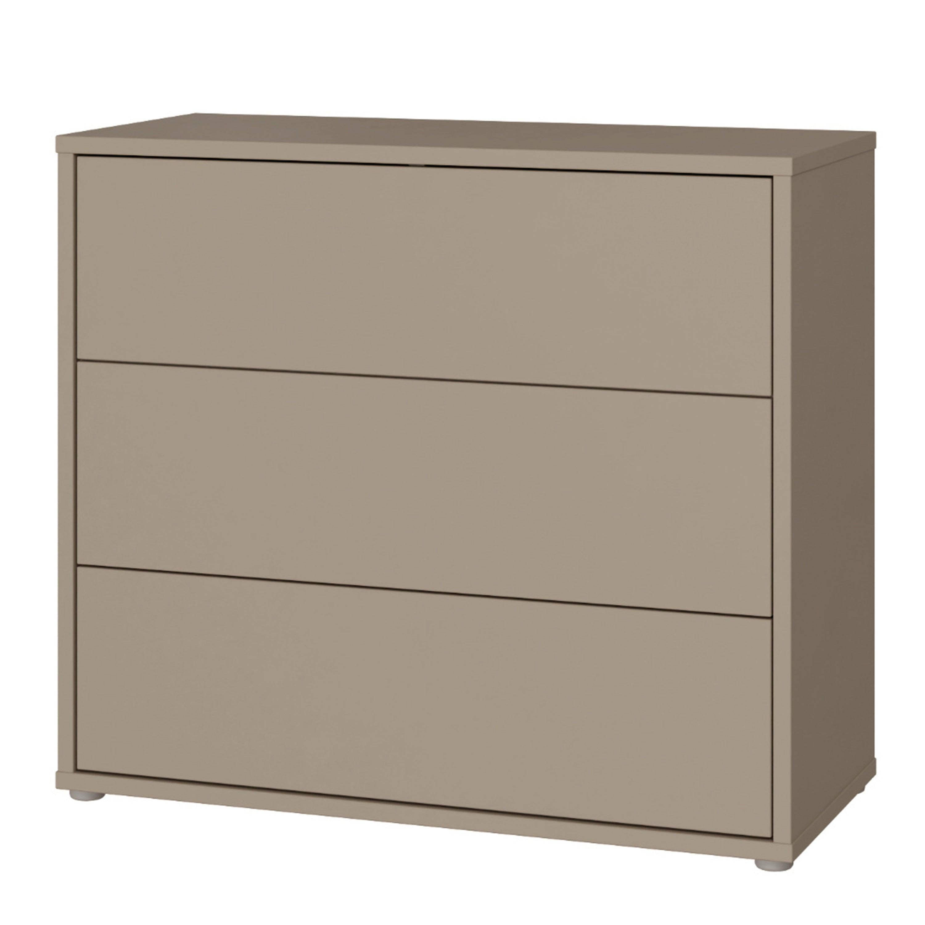 Alice Springs 3 Drawer Chest with Push-to-Open Drawers in Taupe - image 3
