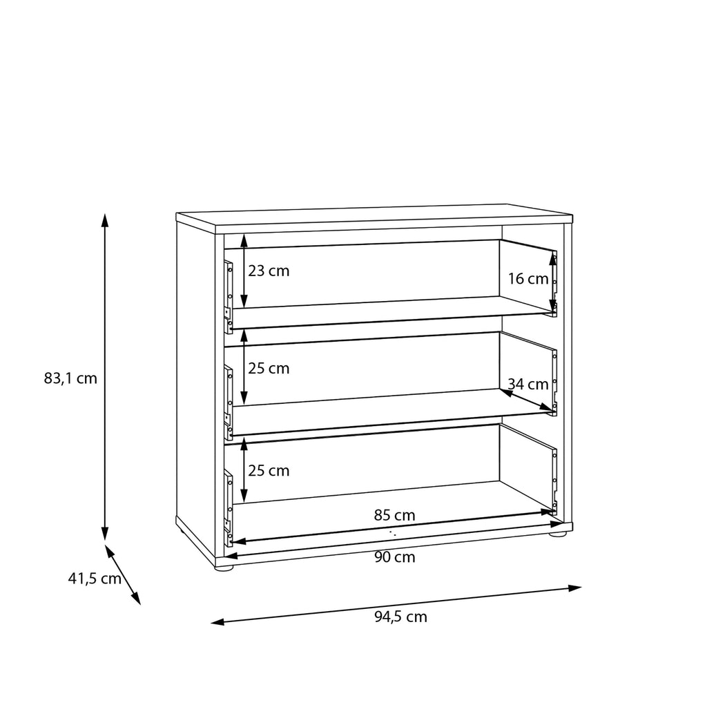 Alice Springs 3 Drawer Chest with Push-to-Open Drawers in Taupe - image 8