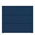 Alice Springs 3 Drawer Chest with Push-to-Open Drawers in Night Blue and White - image 2