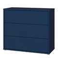 Alice Springs 3 Drawer Chest with Push-to-Open Drawers in Night Blue and White - image 3