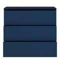 Alice Springs 3 Drawer Chest with Push-to-Open Drawers in Night Blue and White - image 5