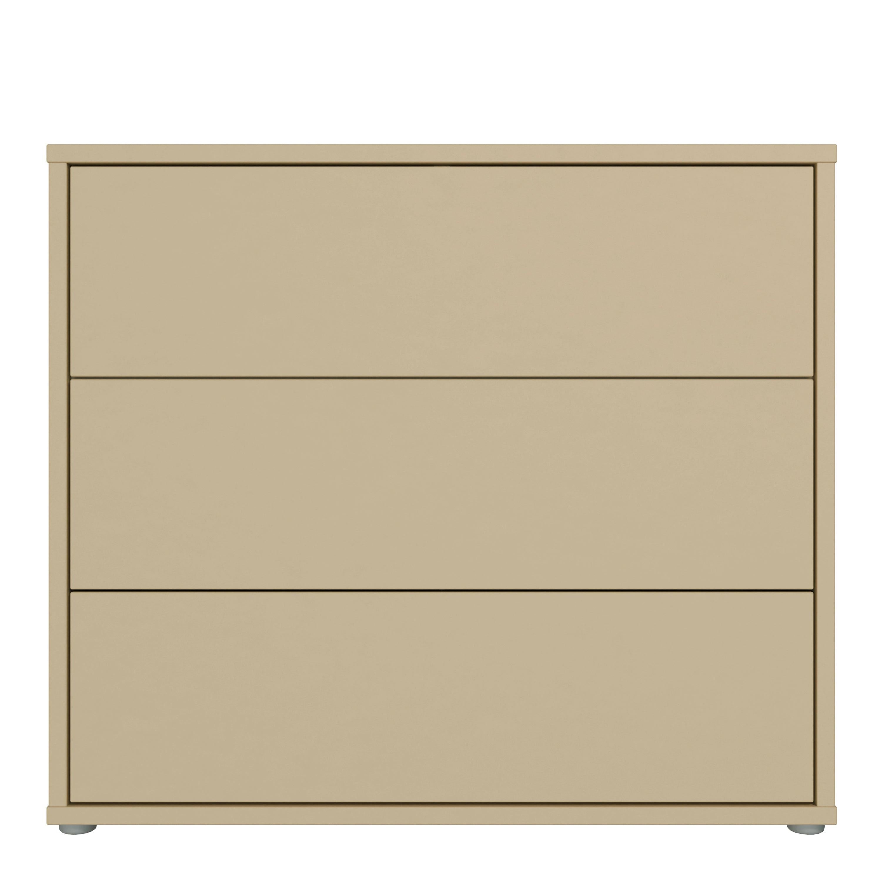 Alice Springs 3 Drawer Chest with Push-to-Open Drawers in Butter Yellow - image 2