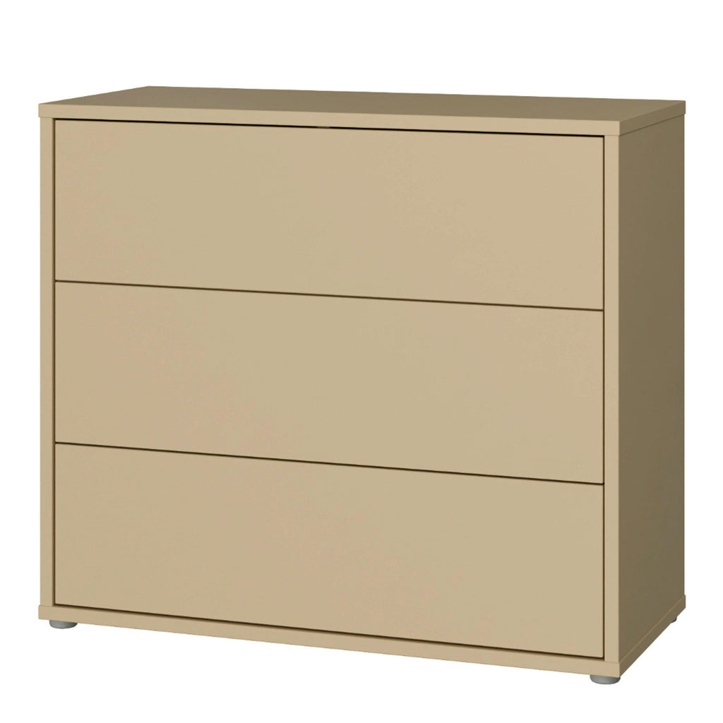 Alice Springs 3 Drawer Chest with Push-to-Open Drawers in Butter Yellow - image 3