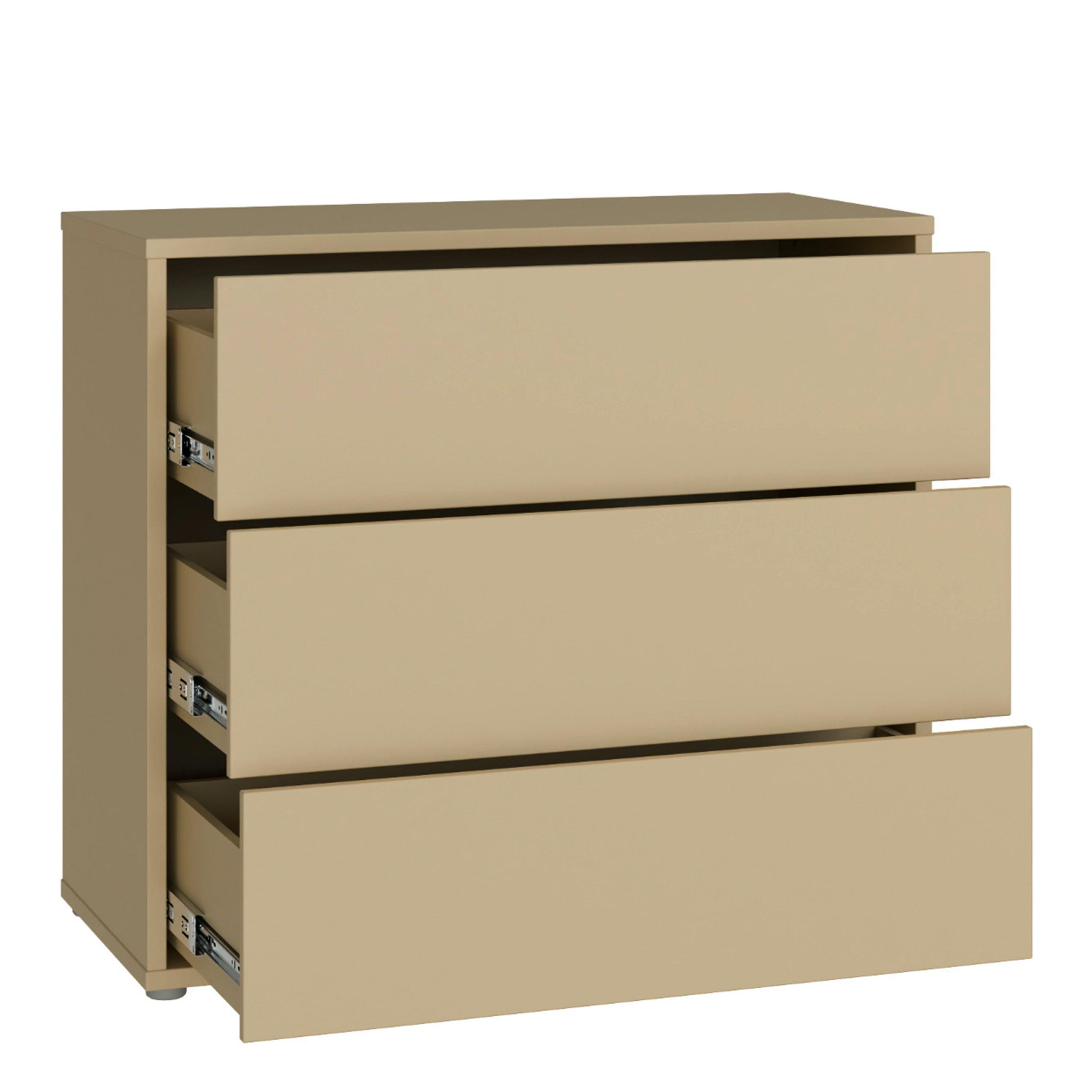 Alice Springs 3 Drawer Chest with Push-to-Open Drawers in Butter Yellow - image 4