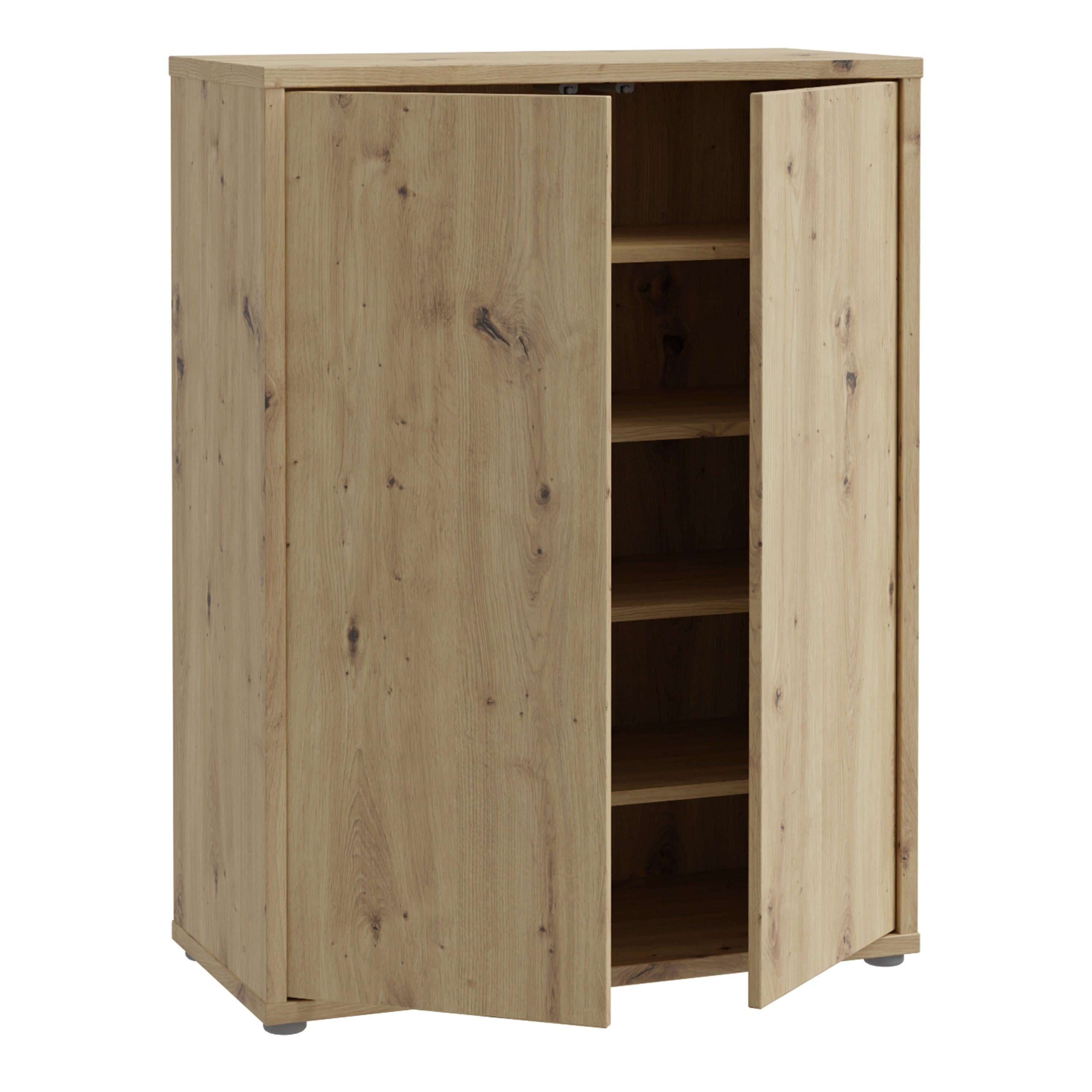 Alice Springs Shoe Cabinet with 2 Doors Push-to-Open in Artisan Oak - image 4